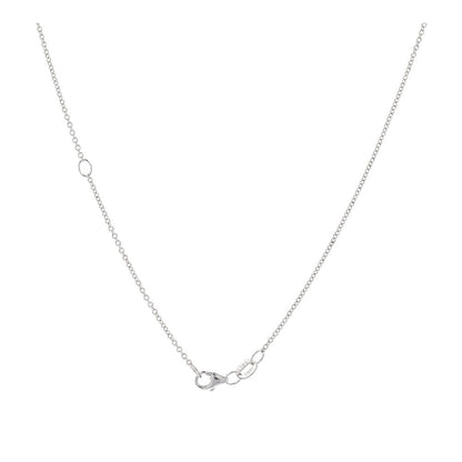 14K White Gold Oval London Blue Topaz With Diamond Bail Pendant Necklace