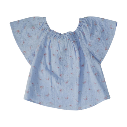 Blue Floral Blouse
