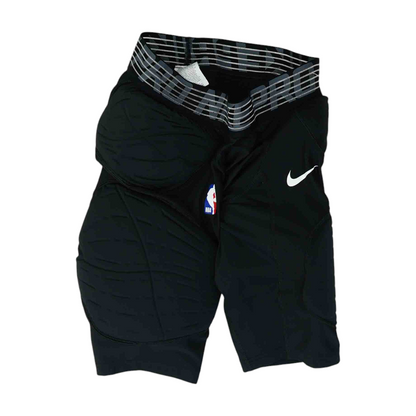 Men's Black Solid Padded Compression Shorts