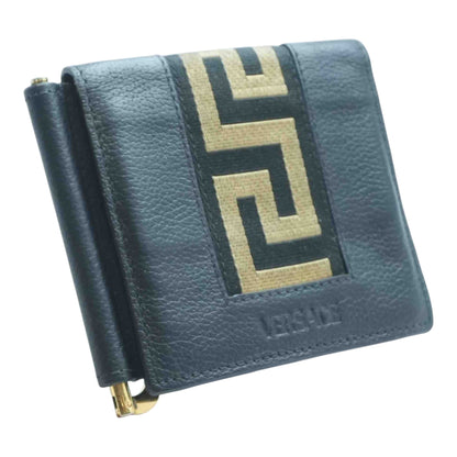 Black Greca Wallet with Money Clip
