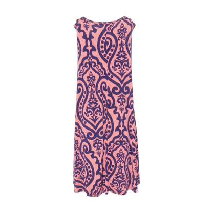 Pink Print Midi Dress