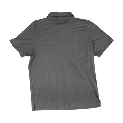 Gray Solid Short Sleeve Polo