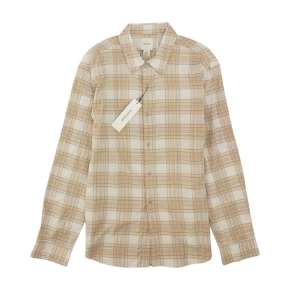 Tan Plaid Flannel Button Down