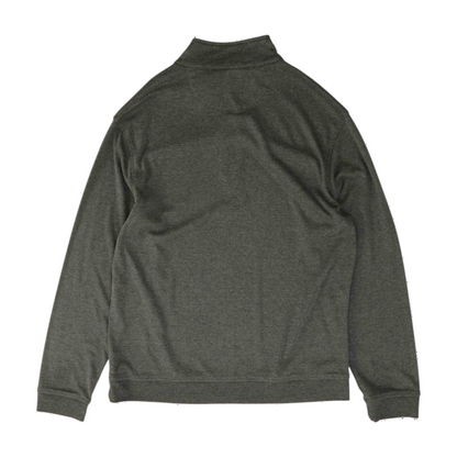Gray Solid 1/4 Zip Pullover