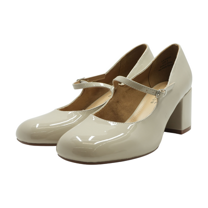 Beige Block Heels