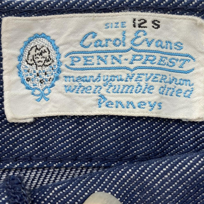 Blue Solid Denim Shorts