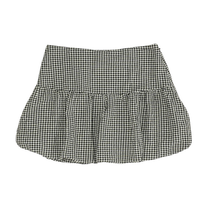 Black Check Mini Skirt