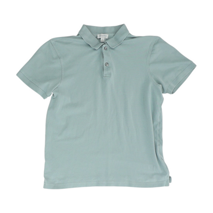 Gray Solid Short Sleeve Polo