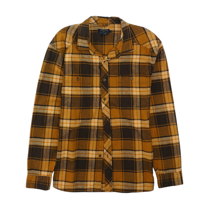 Brown Plaid Flannel Button Down