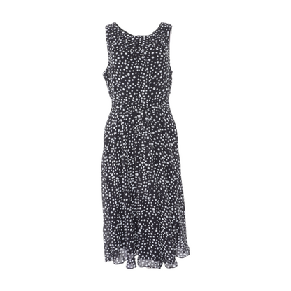 Black Petite Polka Dot Midi Dress