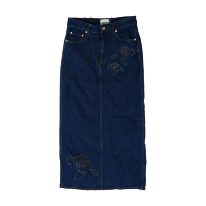 Blue Floral Maxi Skirt