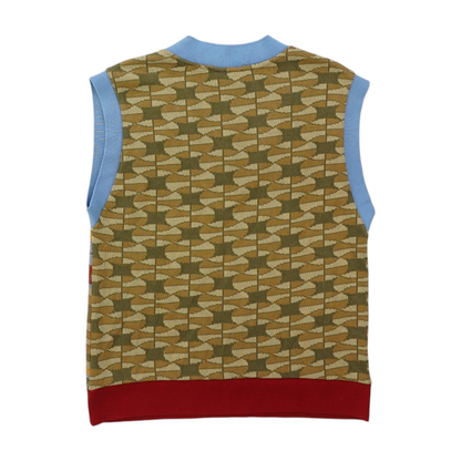 Multi Abstract Vest Sweater
