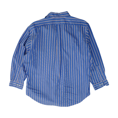 Blue Striped Long Sleeve Button Down