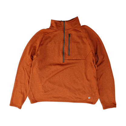 Orange Solid 1/4 Zip Pullover