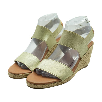 Gold Wedged Sandals