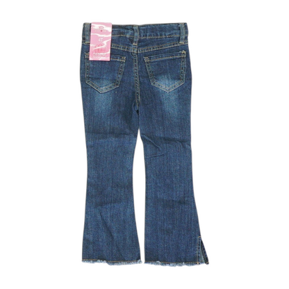 Navy Floral Tapered Jeans