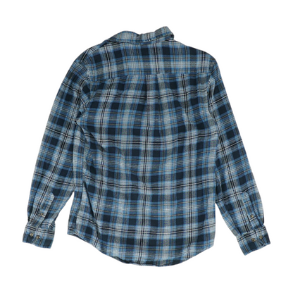 Blue Plaid Flannel Button Down