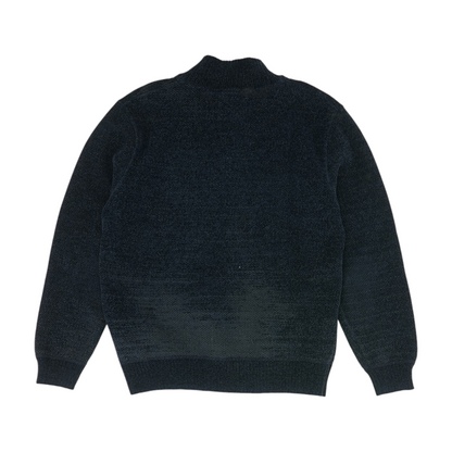 Navy Solid 1/4 Zip Sweater