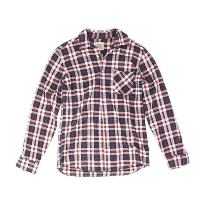 Navy Plaid Button Down