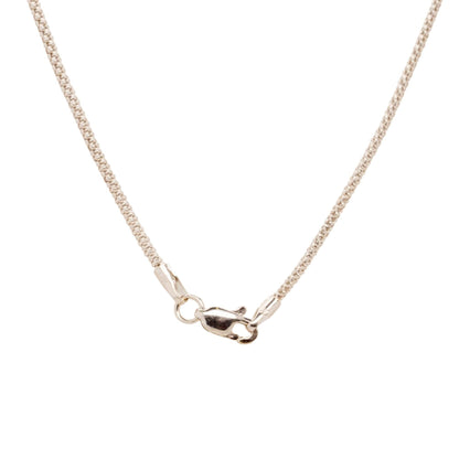 14K White Gold Seven Round Diamond Clusters Necklace
