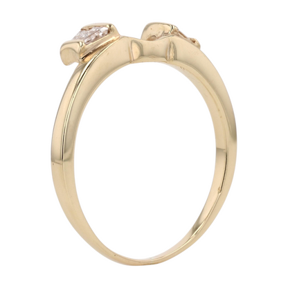 14K Yellow Gold Diamond Fashion Ring