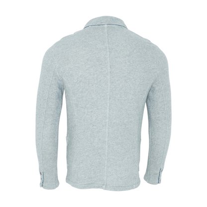 Gray Solid Cardigan Sweater