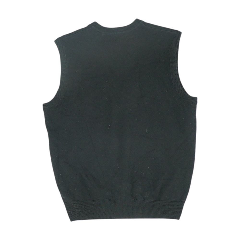 Black Argyle Vest Sweater
