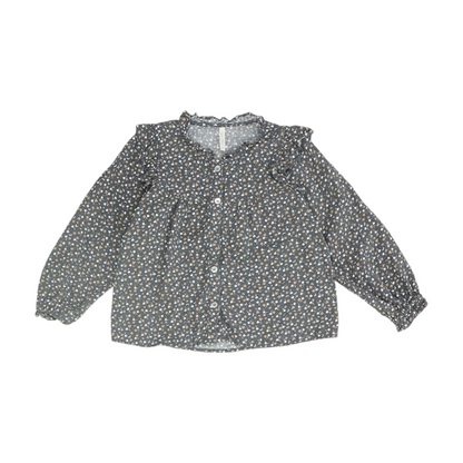 Charcoal Floral Long Sleeve Button Down