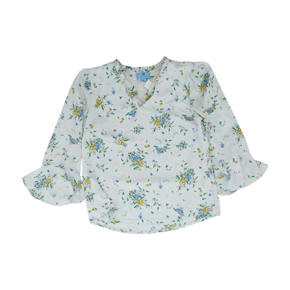 White Floral Blouse
