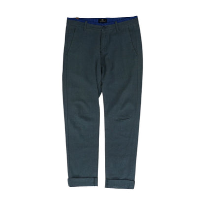 Gray Solid Casual Pants