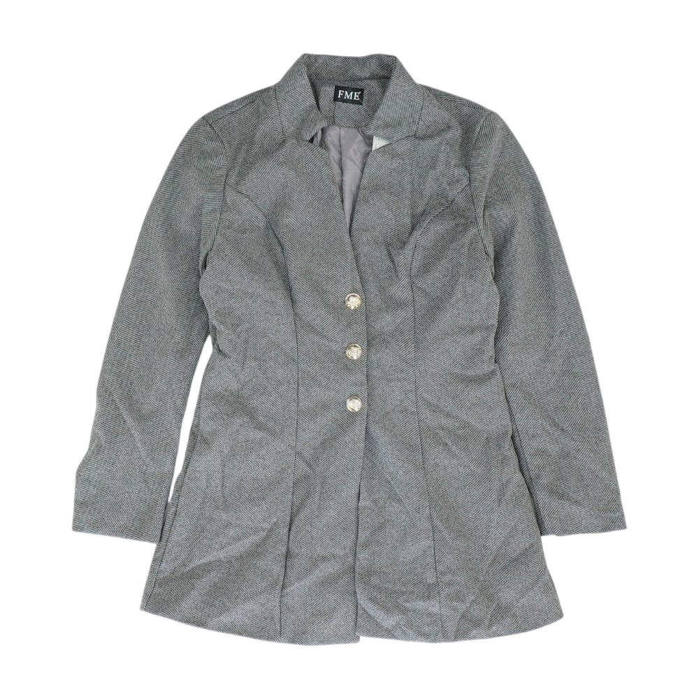 Gray Herringbone Blazer