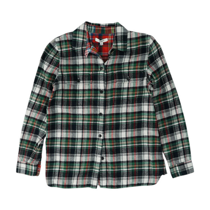 Multi Plaid Flannel Button Down
