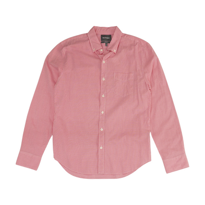 Pink Check Long Sleeve Button Down