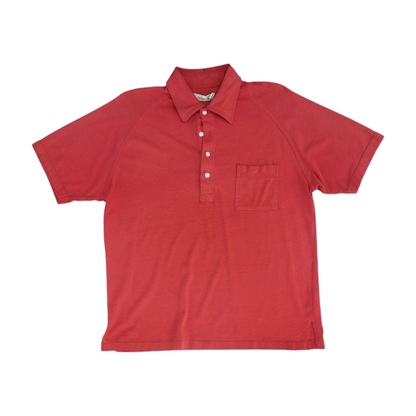 Red Solid Short Sleeve Polo