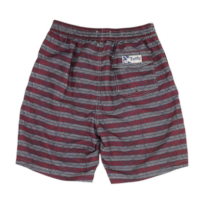 Gray Striped Board Shorts