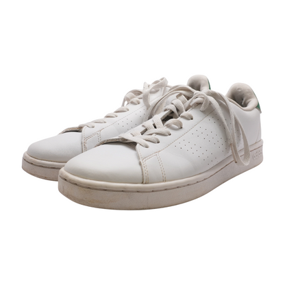 Advantage Cloud White Green Low-Top Athletic Shoes