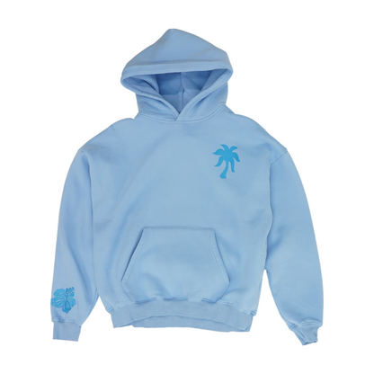 Blue Graphic Hoodie Pullover