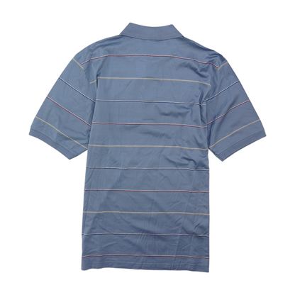 Blue Striped Short Sleeve Polo