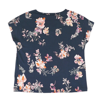 Navy Floral Blouse