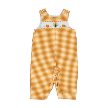 Orange Plaid Sleeveless One-Piece