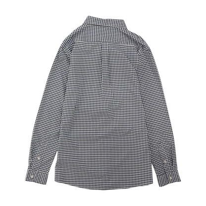 Navy Plaid Outdoor Button Down