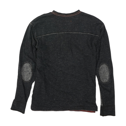 Gray Solid Henley T-Shirt