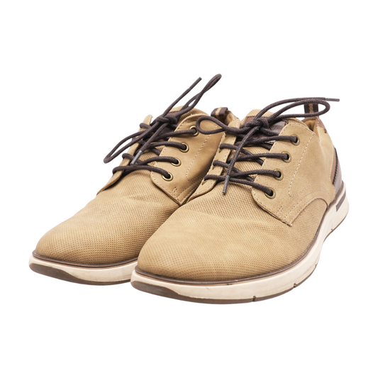 Tan Lace-Up Casual Shoes