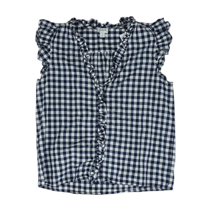 Navy Check Blouse