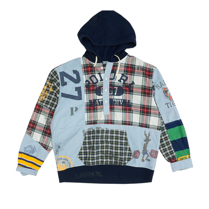 Multi Plaid Hoodie Pullover
