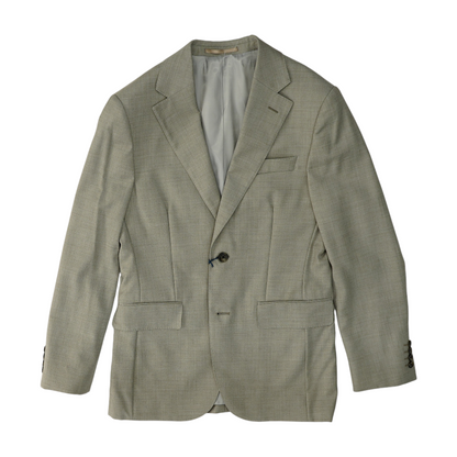 Gray Solid Suit Jacket