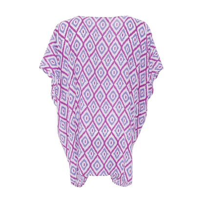 Purple Geometric Cardigan