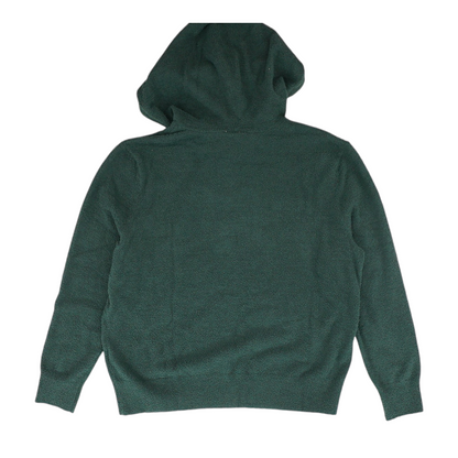 Green Solid Hoodie Pullover