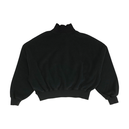 Black Solid 1/4 Zip Pullover