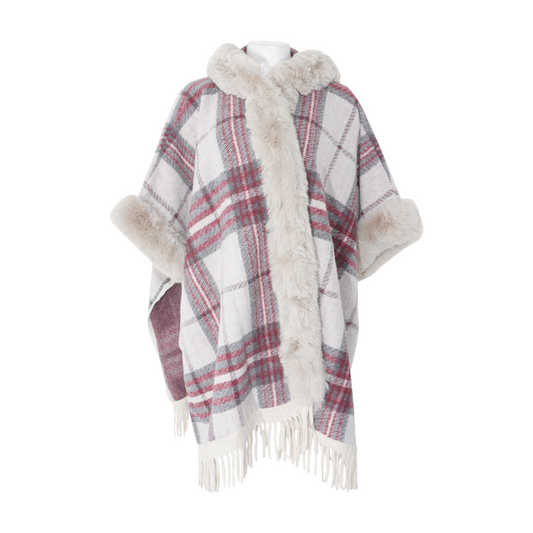 Gray Plaid Cardigan Sweater